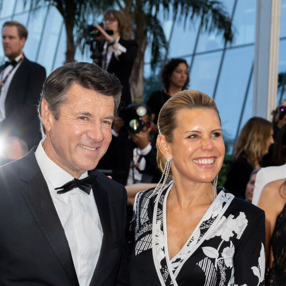 Christian Estrosi et sa femme Laura Tenoudji-Estrosi - Montée des marches du film " Mascarade " lors du 75ème Festival International du Film de Cannes. Le 27 mai 2022 © Olivier Borde / Bestimage 