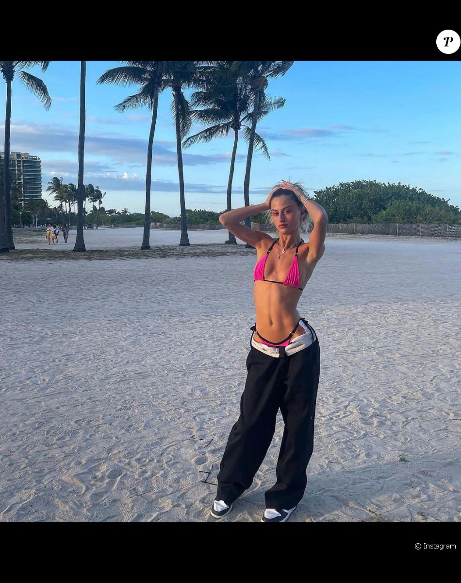 Sasha Nikolic, la fille de Filip Nikolic et Valérie Bourdin, sculpturale, en vacances à Miami