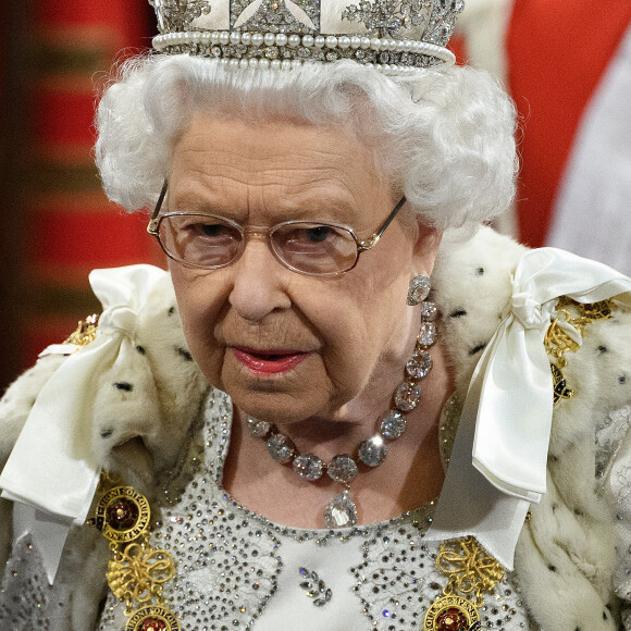 La reine Elizabeth II d'Angleterre - La famille royale d'Angleterre lors de l'ouverture du Parlement au palais de Westminster à Londres. Le 14 octobre 2019