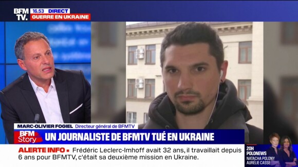 Frédéric Leclerc-Imhoff, le journaliste de BFMTV qui a perdu la vie en Ukraine à 32 ans.