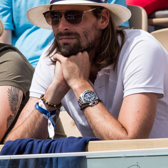 Camille Lacourt dans les tribunes lors des internationaux de tennis de Roland Garros à Paris, France, le 31 mai 2019. © Jacovides-Moreau/Bestimage 