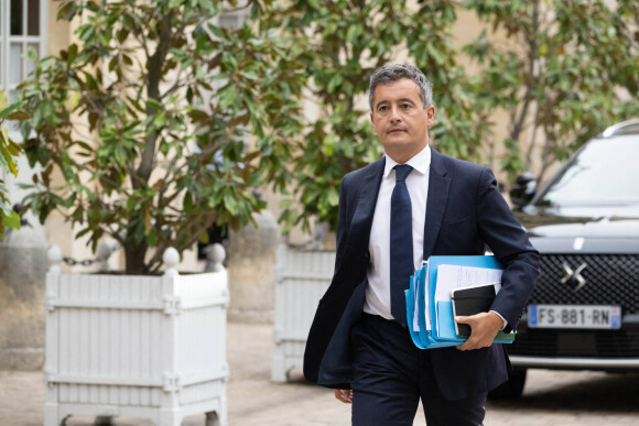 Le ministre de l'Intérieur, Gerald Darmanin - La Première ministre Élisabeth Borne réunit le gouvernement à Matignon pour "définir les feuilles de route des différents ministres et partager la méthode gouvernementale". Paris. Le 27 mai 2022