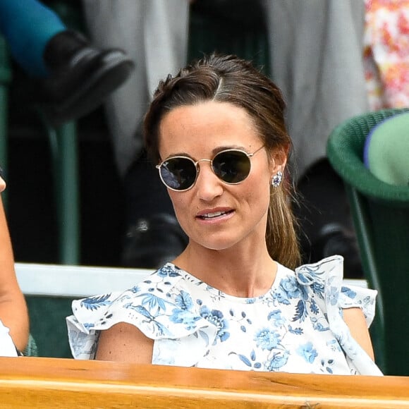 Pippa Middleton - Archives - Catherine (Kate) Middleton, duchesse de Cambridge, Meghan Markle, duchesse de Sussex, sont dans les tribunes lors de la finale femme de Wimbledon "Serena Williams - Simona Halep (2/6 - 2/6) à Londres le 13 juillet 2019. © Chryslène Caillaud / Panoramic / Bestimage 