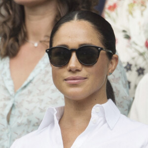 Meghan Markle, duchesse de Sussex dans les tribunes lors de la finale femme de Wimbledon. © Ray Tang/London News Pictures via Zuma Press/Bestimage