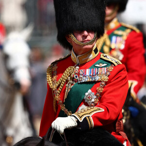 Le prince Charles, prince de Galles - Les membres de la famille royale lors de la parade militaire "Trooping the Colour" dans le cadre de la célébration du jubilé de platine (70 ans de règne) de la reine Elizabeth II à Londres, le 2 juin 2022. 