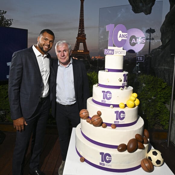 Exclusif - Jo Wilfried Tsonga et Luis Fernandez - Soirée du 10ème anniversaire de BeIn Sports à Paris le 1er juin 2022.