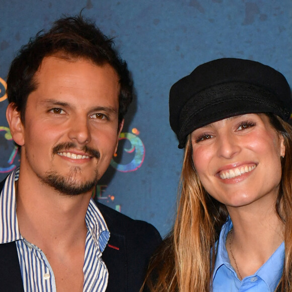 Juan Arbelaez et sa femme Laury Thilleman (Miss France 2011) - Avant-première du film "Encanto" de Disney au Grand Rex à Paris le 19 novembre 2021. © Veeren/Bestimage