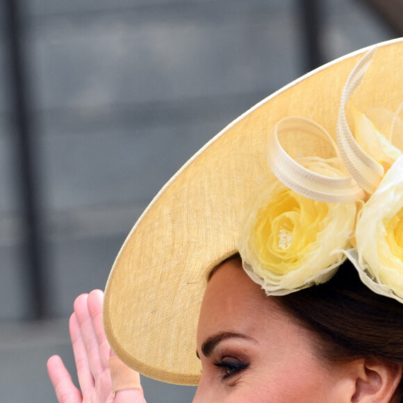Catherine Kate Middleton, duchesse de Cambridge - Les membres de la famille royale et les invités lors de la messe du jubilé, célébrée à la cathédrale Saint-Paul de Londres le 3 juin 2022. 