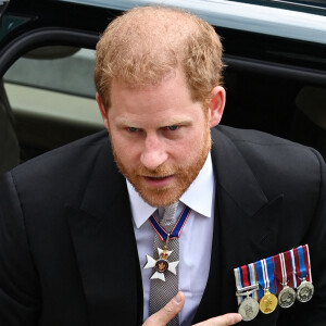 Le prince Harry - Les membres de la famille royale et les invités lors de la messe du jubilé, célébrée à la cathédrale Saint-Paul de Londres le 3 juin 2022. 