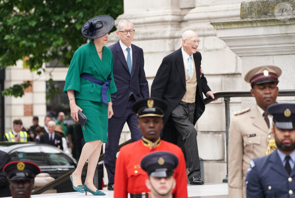 L'ancienne Première ministre Theresa May et son mari, Philip - Les membres de la famille royale et les invités lors de la messe célébrée à la cathédrale Saint-Paul de Londres, dans le cadre du jubilé de platine (70 ans de règne) de la reine Elisabeth II d'Angleterre. Londres, le 3 juin 2022. 