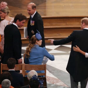 Le prince Harry, duc de Sussex, et Meghan Markle, duchesse de Sussex - Les membres de la famille royale et les invités lors de la messe célébrée à la cathédrale Saint-Paul de Londres, dans le cadre du jubilé de platine (70 ans de règne) de la reine Elisabeth II d'Angleterre. Londres, le 3 juin 2022.