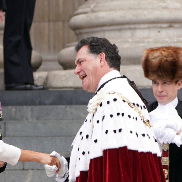 Le prince Harry, duc de Sussex, et Meghan Markle, duchesse de Sussex - Les membres de la famille royale et les invités lors de la messe célébrée à la cathédrale Saint-Paul de Londres, dans le cadre du jubilé de platine (70 ans de règne) de la reine Elisabeth II d'Angleterre. Londres, le 3 juin 2022.