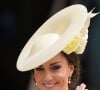 Catherine (Kate) Middleton, duchesse de Cambridge, - Les membres de la famille royale et les invités à la sortie de la messe du jubilé, célébrée à la cathédrale Saint-Paul de Londres, Royaume Uni, le 3 juin 2022.