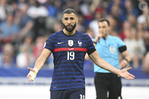 Karim Benzema (France) lors du match de Ligue des nations opposant la France au Danemark au stade de France, à Saint-Denis, Seine, Saint-Denis, France, le 3 juin 2022. Le Danemark a gagné 2-1. © Jean-Baptiste Autissier/Panoramic/Bestimage 