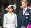 Le prince Harry, duc de Sussex, et Meghan Markle, duchesse de Sussex - Les membres de la famille royale et les invités lors de la messe célébrée à la cathédrale Saint-Paul de Londres, dans le cadre du jubilé de platine (70 ans de règne) de la reine Elisabeth II d'Angleterre. Londres.