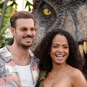 Christina Milian et boyfriend Matt Pokora à la première du film "Jurassic World Dominion" à Los Angeles, le 6 juin 2022. 