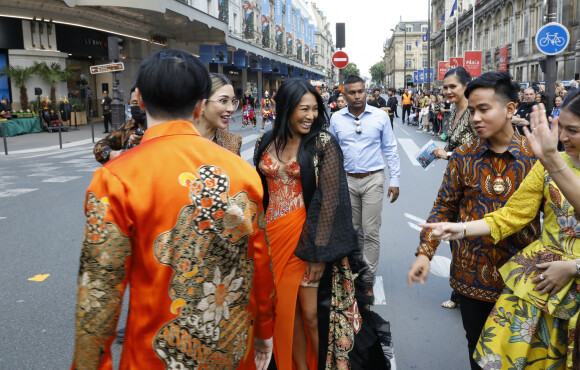 Anggun, Gibran Rakabuming Raka - Inauguration de l'expostion "Indonésie : de Java à Bali" au BHV / Marais à Paris le 8 juin 2022. © Marc Ausset-Lacroix/Bestimage