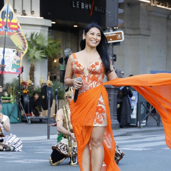 Anggun - Inauguration de l'expostion "Indonésie : de Java à Bali" au BHV / Marais à Paris le 8 juin 2022. © Marc Ausset-Lacroix/Bestimage