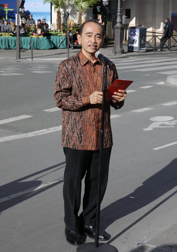 Mohamad Oemar (Ambassadeur d'Indonésie en France) - Inauguration de l'expostion "Indonésie : de Java à Bali" au BHV / Marais à Paris le 8 juin 2022. © Marc Ausset-Lacroix/Bestimage