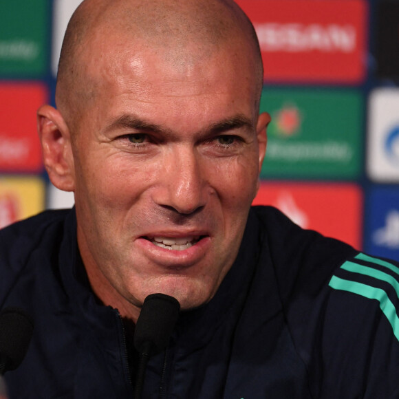 Zinedine Zidane en conference de presse avant le match PSG vs Real Madrid au Parc des Princes. Paris, le 17 septembre 2019. © Lionel Urman / Bestimage 