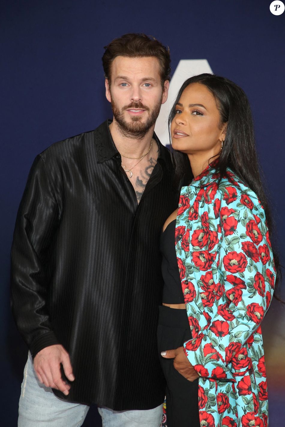 Matt Pokora et sa femme Christina Milian lors de la première du film