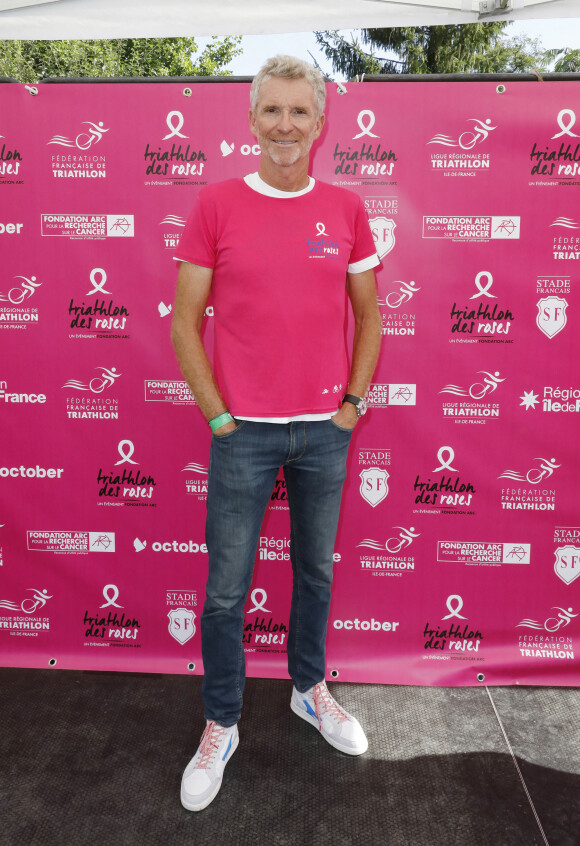Denis Brogniart - 8ème édition du "Triathlon des roses" au Stade Français dans le domaine de Saint Cloud le 18 septembre 2021. © Marc Ausset-Lacroix/Bestimage