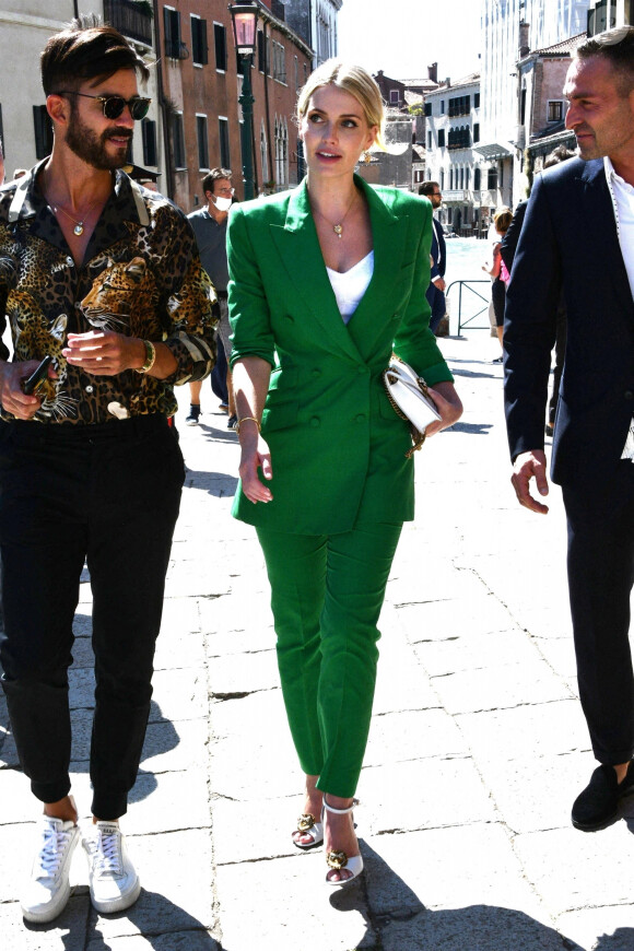 Kitty Spencer - Les people arrivent à Venise pour assister au défilé "Alta Moda" de la maison Dolce & Gabbana le 28 août 2021.