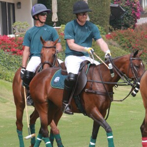 Le prince Harry participe à un match de polo à Carpinteria, le 12 juin 2022.