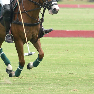 Le prince Harry lors d'un match de polo à Santa Barbara le 10 juin 2022.