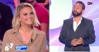 Kelly Vedovelli et Cyril Hanouna sur le plateau de l'émission "Touche pas à mon poste" à Paris.