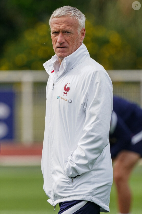 Didier Deschamps - Entrainement de l'Equipe de France A au Centre National du Football, à Clairefontaine-en-Yvelines, le 29 mai 2022.