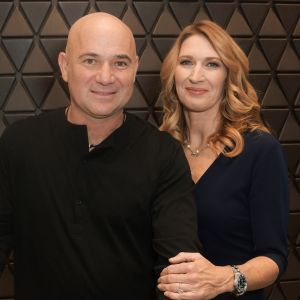 Andre Agassi et sa femme Steffi Graf à l'inauguration d'une nouvelle boutique Longines à Las Vegas.