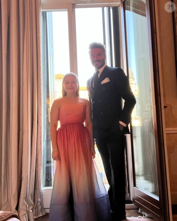 David et Harper Beckham sont en voyage à Venise. @ Instagram / Victoria Beckham