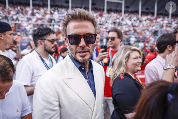 David Beckham lors du Grand Prix de Formule 1 (F1) de Miami, le 8 mai 2022. 