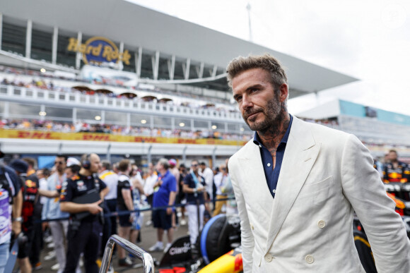 David Beckham lors du Grand Prix de Formule 1 (F1) de Miami, le 8 mai 2022. 