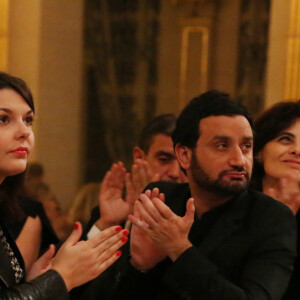 Cyril Hanouna et sa compagne Emilie - Prix Special - Soiree annuelle de la FIDH (Federation Internationale des Droits de l'homme) et 65eme anniversaire de la Declaration universelle des Droits de l'Homme a l'Hotel de Ville de Paris le 10 decembre 2013. 