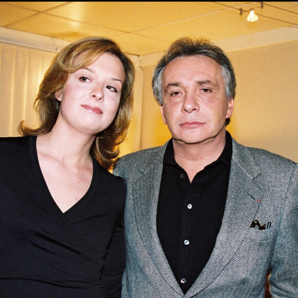 Michel Sardou et sa fille Cynthia dans les loges de Bercy