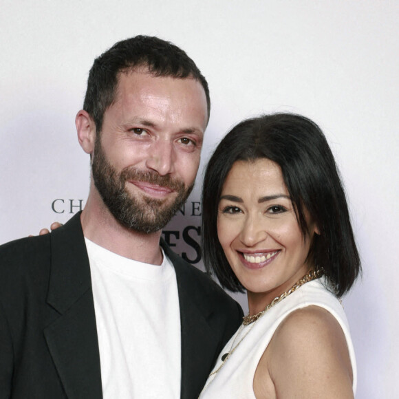 Exclusif - Jérémy Parayre (Directeur de la Rédaction du magazine) et Karima Charni - Soirée "Télé 7 Jours Summer Party" au restaurant "Monsieur Bleu" à Paris le 14 juin 2022. © Christophe Aubert via Bestimage