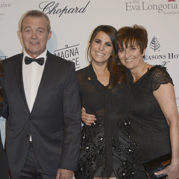 Karine Ferri, Pierre Lemarchal avec sa femme Laurence et sa fille Leslie - 4eme edition du "Global Gift Gala", copresidee par Eva Longoria et presentee par Nikos Aliagas, au George V a Paris