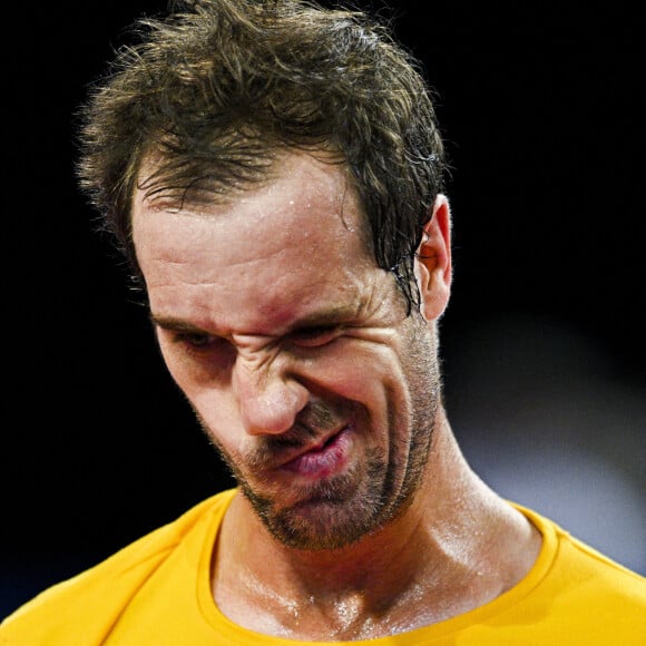 Richard Gasquet (Fra) - Tennis - M.Ymer bat Richard Gasquet (7/5, 6/7, 6/1) en quart de finale de l'Open Sud de France 2022 à Montpellier le 4 février 2022. © JB Autissier / Panoramic / Bestimage