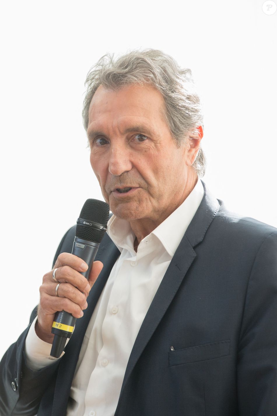 Jean-Jacques Bourdin - Conférence de presse de la rentrée de la station de radio RMC à la maison de l&#039;Alsace sur les Champs-Elysées à Paris le 31 aout 2017.