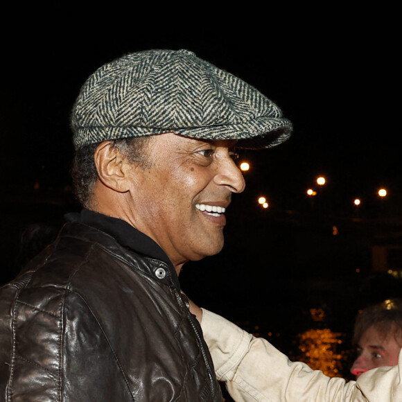 Joalukas Noah avec son père Yannick Noah lors de la soirée d'anniversaire de Joalukas Noah, fils de Yannick Noah et Isabelle Camus, pour ses 18 ans à Paris le 10 juin 2022. © Cyril Moreau / Bestimage 