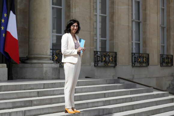 Rima Abdul-Malak, Ministre de la Culture à la sortie du conseil des ministres, au palais de l'Elysée, à Paris, France, le 14 juin 2022. © Stéphane Lemouton/Bestimage