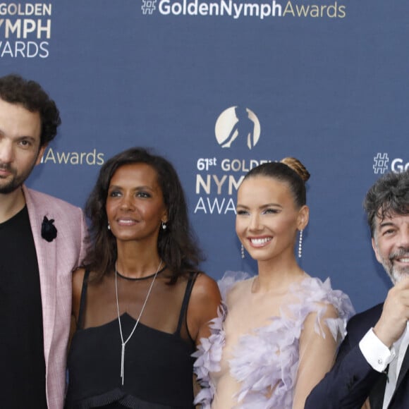 Eric Antoine, Karine Le Marchand, Amandine Petit miss France 2021, Stéphane Plaza - Cérémonie de clotûre du 61ème Festival de Télévision de Monte Carlo le 21 juin 2022. © Denis Guignebourg/Bestimage 