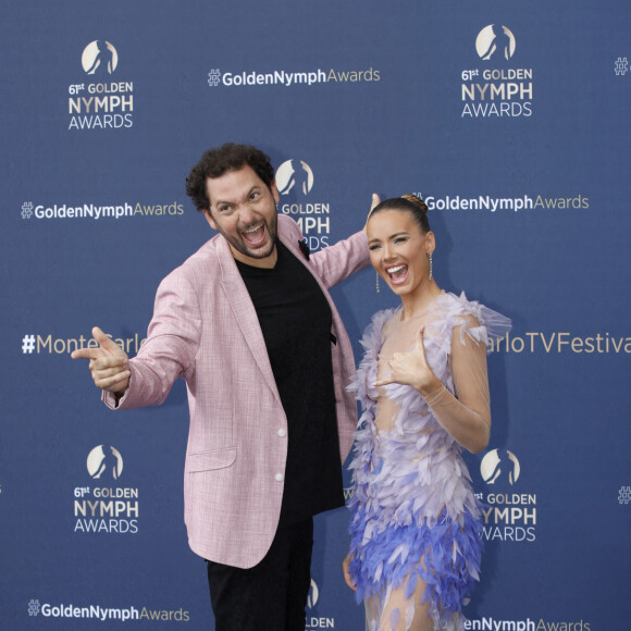 Eric Antoine et Amandine Petit, miss France 2021 - Cérémonie de clotûre du 61ème Festival de Télévision de Monte Carlo le 21 juin 2022. © Denis Guignebourg/Bestimage 