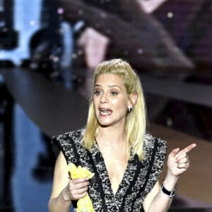 Marina Foïs, maîtresse de cérémonie sur scène lors de la 46ème cérémonie des César à l'Olympia à Paris le 12 mars 2021. © Bertrand Guay/ Pool / Bestimage 