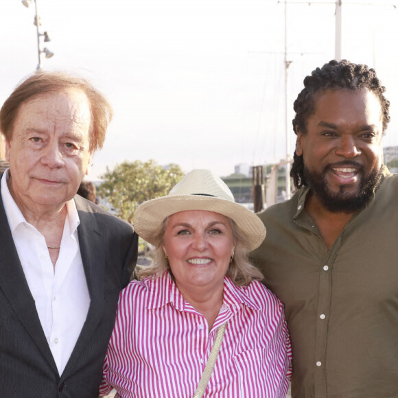 Daniel Lauclair, Valérie Damidot, Anthony Kavanagh - Trophée de la Pétanque Gastronomique à Paris Yacht Marina, le 21 juin 2022. © Christophe Aubert via Bestimage