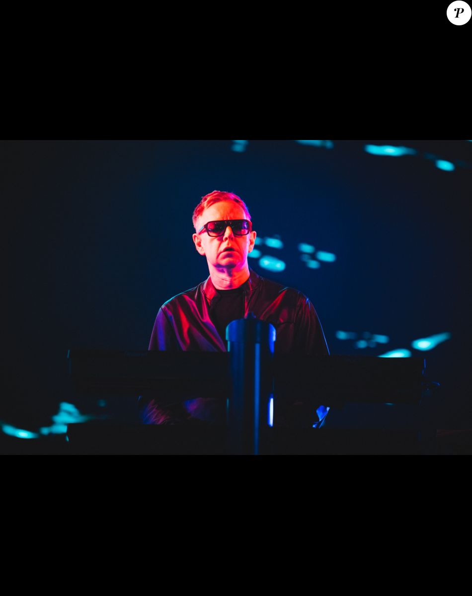 Andy Fletcher - Le groupe Depeche Mode en concert au Pala Alpitour à Turin, premier concert de la tournée "Global Spirit". Le 9 décembre 2017