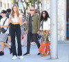 François-Henri Pinault, sa femme Salma Hayek, sa fille Mathilde Pinault et son fils Augustin Evangelista se promènent et font du shopping dans les rues de Beverly Hills. Le 2 août 2019.