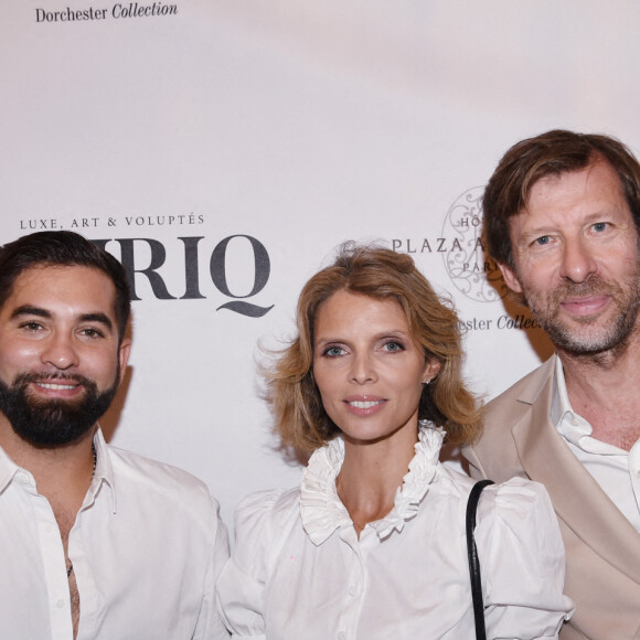 Exclusif - Kendji Girac, Sylvie Tellier, Dominique Busso - Soirée de lancement du magazine Oniriq à l'hôtel Plaza Athénée à Paris, le 26 juin 2022. © Rachid Bellak/Bestimage